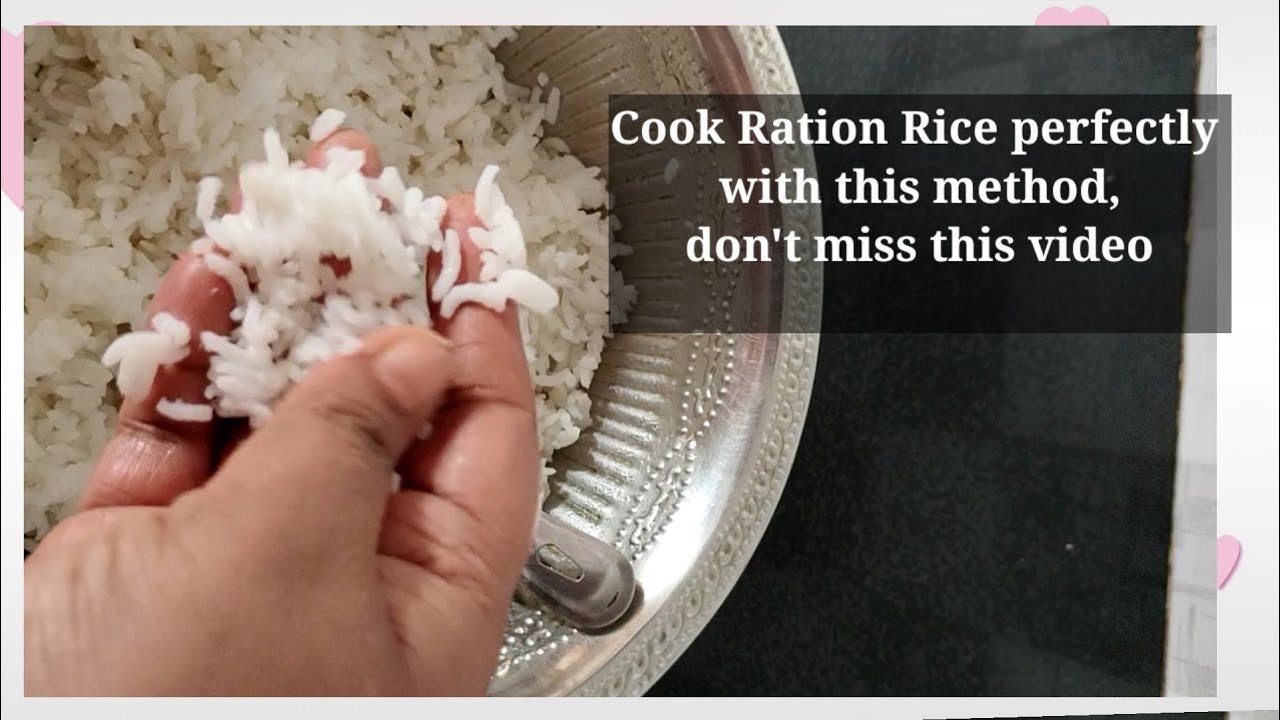 Ration Rice Cooked The correct method to cook Ration Rice. Don't miss this video. - YouTube