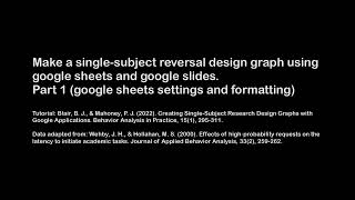Make a single-subject graph using google applications, part 1 (no commentary).