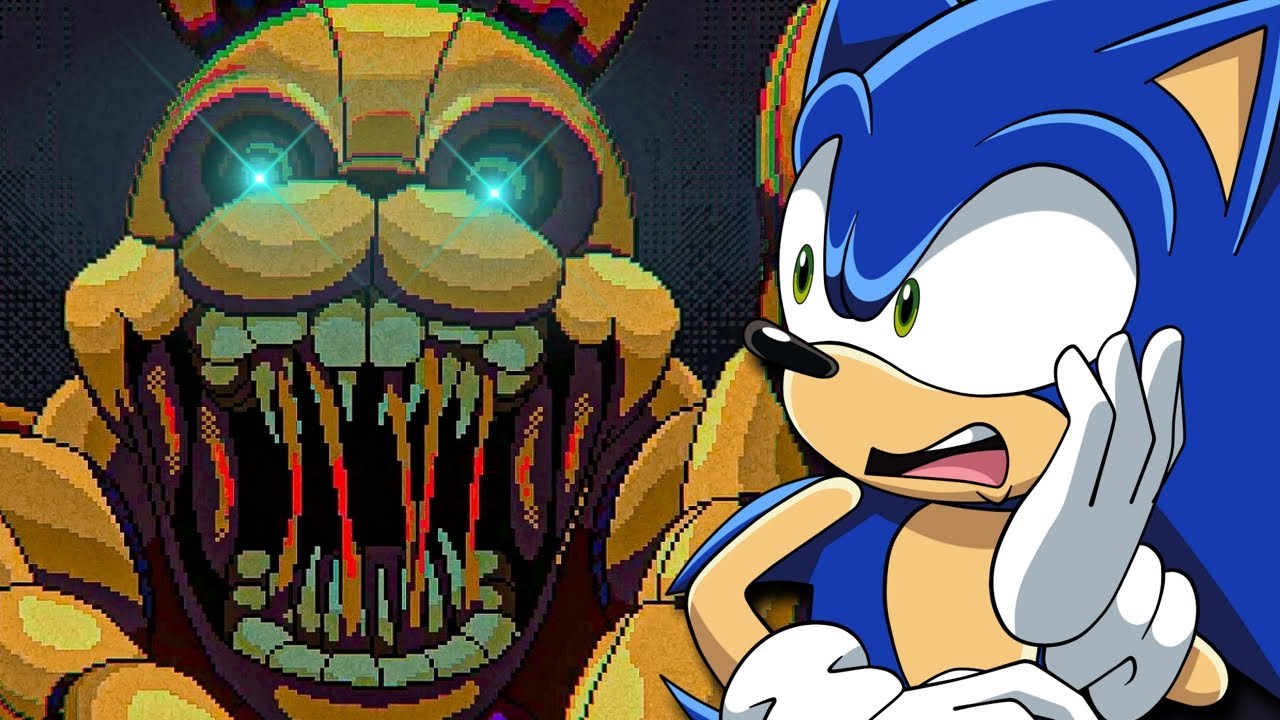 MY DAD IS A MONSTER!! Sonic Plays Five Nights At Freddy's Into The Pit PART 2