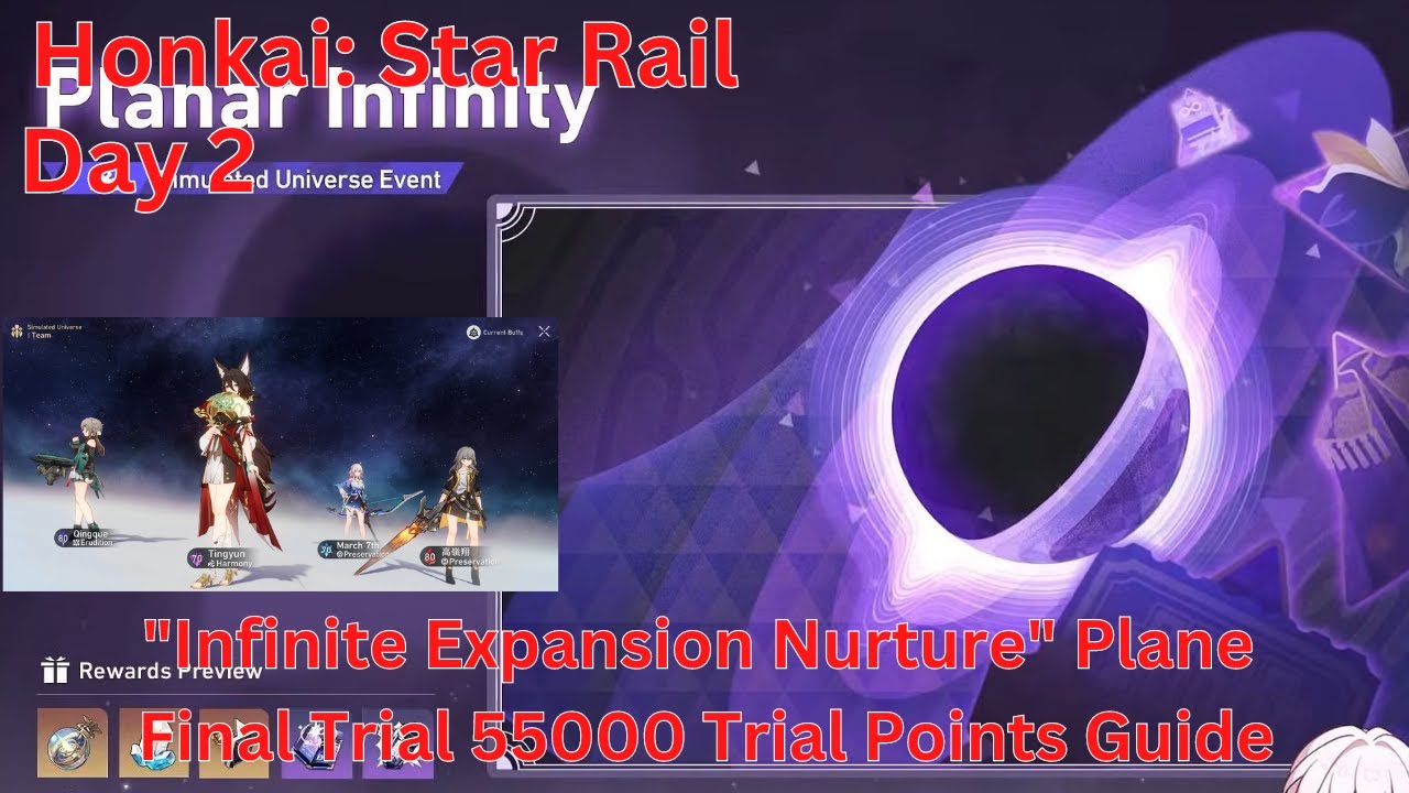 Planar Infinity Infinite Expansion Nurture Plane Final Trial 55000 Points Guide【Honkai Star Rail1.4】