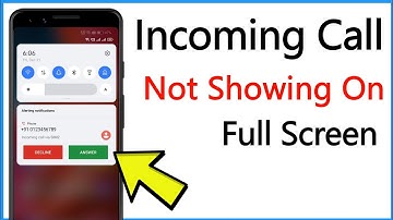 Incoming Call Not Showing On Full Screen Problem Solve