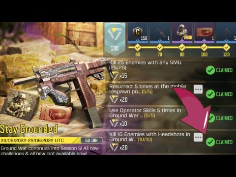 Call Of Duty Mobile Kill 10 Enemies with Headshots in Ground War 24/7 Playlist Matches