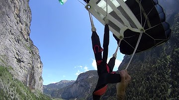 Line twists wingsuit base!