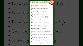 slogan on drug abusing in english/slogan on drug addiction in english/slogan on Anti Drug Day slogan on drug abusing in english/slogan on drug addiction in english/slogan on Anti Drug Day