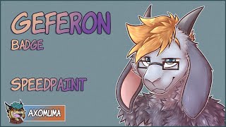 Geferon badge - Furry commission - Speedpaint