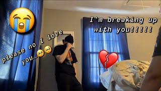 BREAK UP PRANK ON MY BOYFRIEND….. *HE CRIED*😈😭