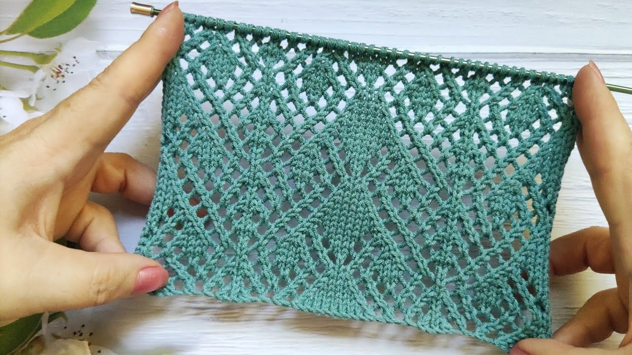 Lace Stitch Knit Pattern | Ajourmuster stricken | Punto Traforato ai ferri | Point Ajouré au Tricot