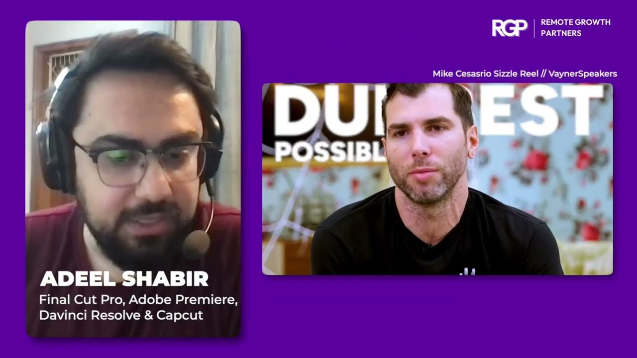 Video Editor from Remote Growth Partners - Adeel