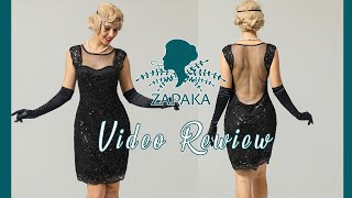 ✨ Black 1920s Sequined Flapper Dress - Chic Vintage Dresses and Accessories | ZAPAKA