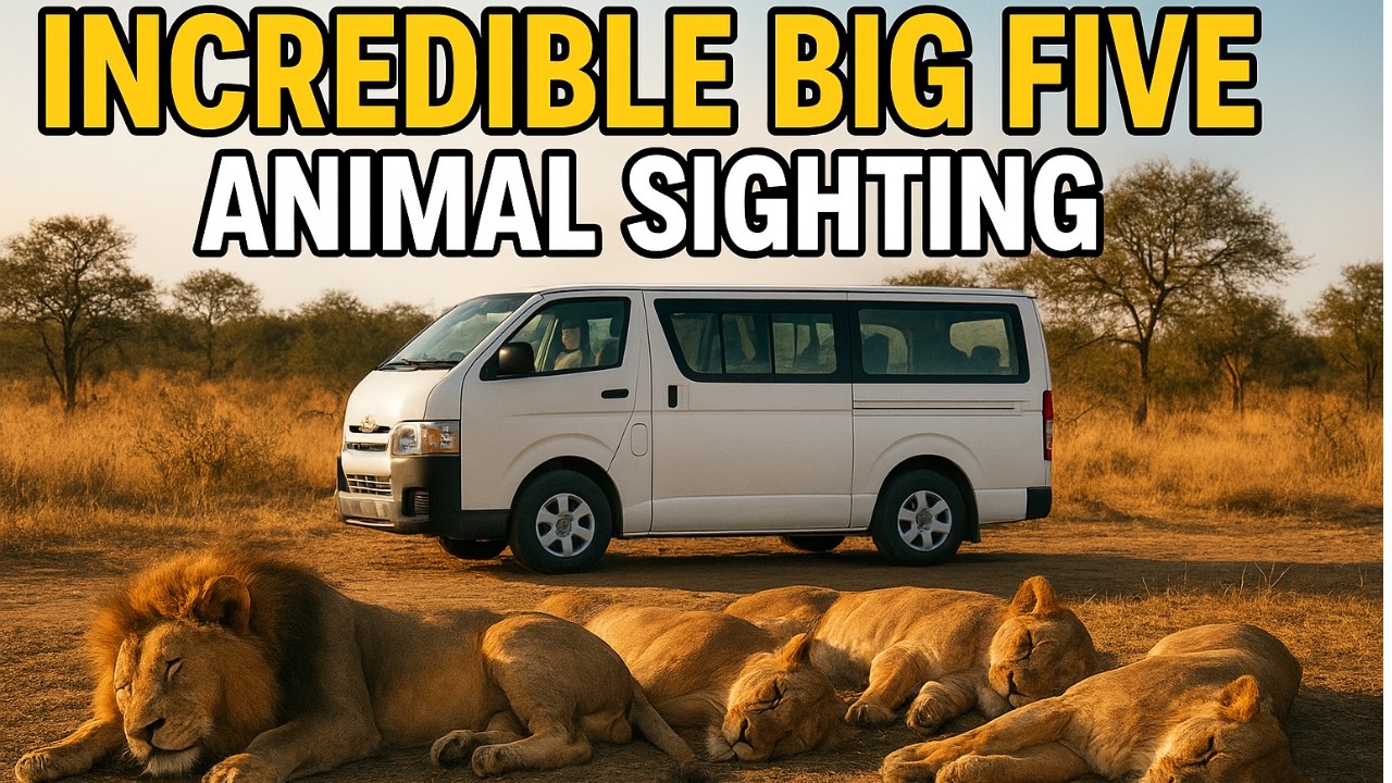 Невероятные наблюдения за животными BIG Five в национальном парке Кургера во время африканского с...