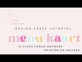 Cricut Design Space tutorial menukaart printen en snijden.