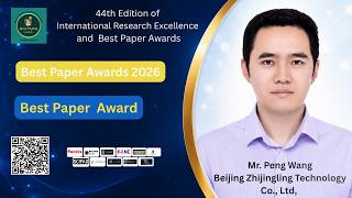 Mr. Peng Wang, Beijing Zhijingling Technology, China, Best Paper Award