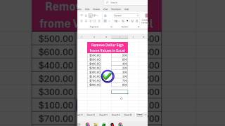 How to Remove Dollar Signs From Values in Excel | Quick Tips #excel #excelformula #exceltips