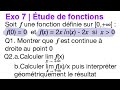 Étude de fonctions - Exercice 7 (الشرح بالعربية)