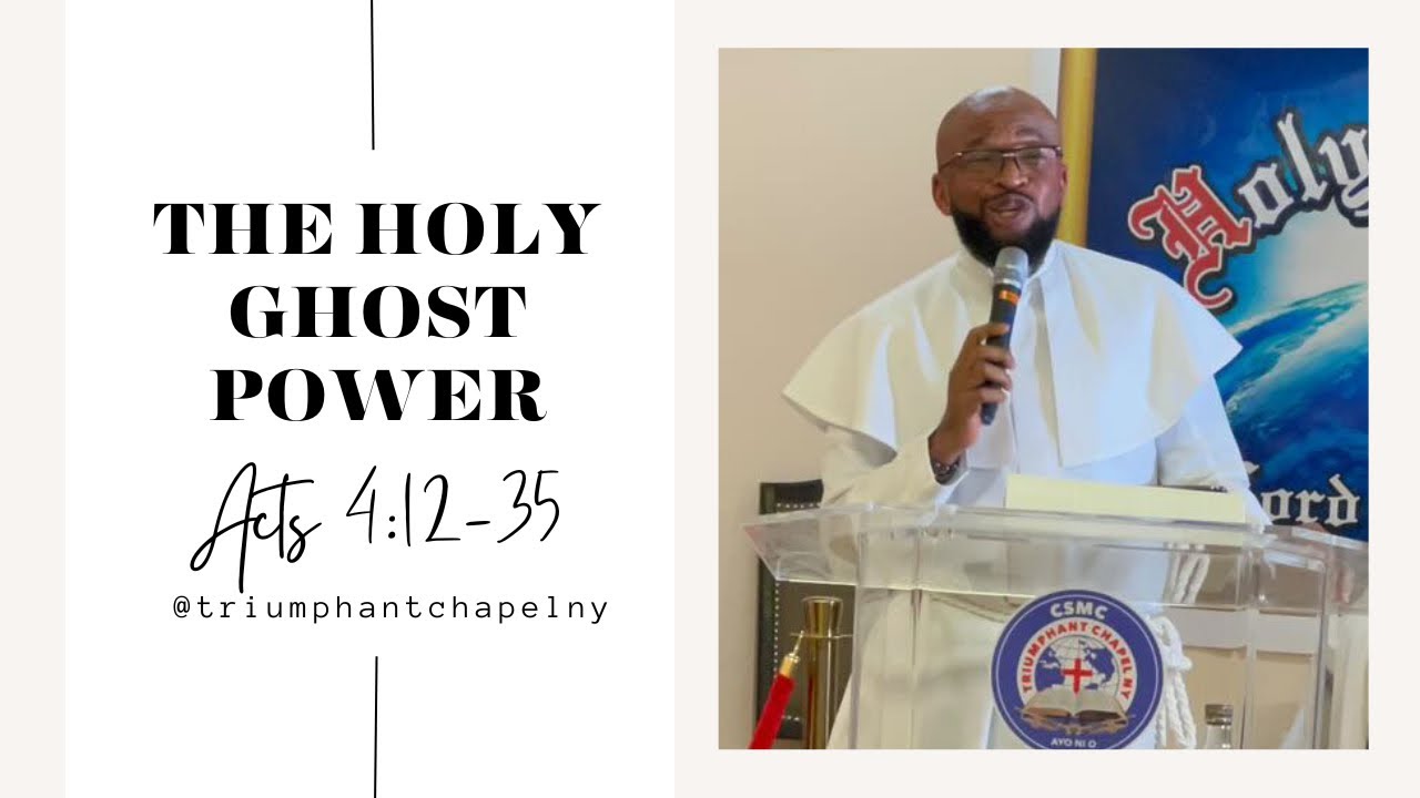 SUNDAY SERMON || THE HOLY GHOST POWER || 5/19/2024 || PASTOR KOLAWOLE ...