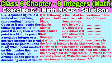 Class 6 Ex-6.1 Q 4 | Q 5 | Integers | Chapter 6 | Exercise 6.1 | Math NCERT Solutions | CBSE