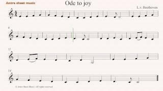 Video thumbnail of "Ode to joy- Easy Clarinet Sheet Music"