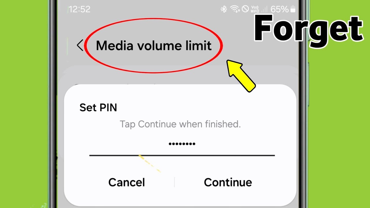How to Reset or Forget Media Volume Limit Pin/Password Samsung Galaxy ...