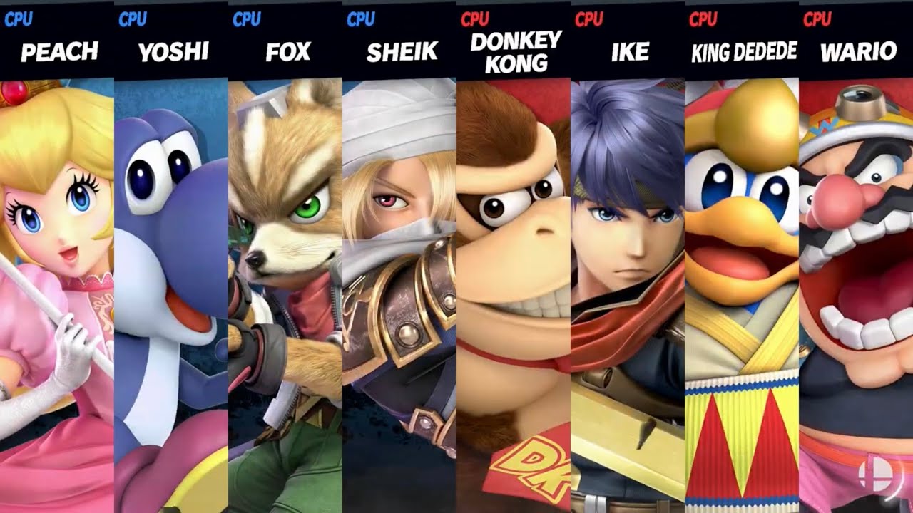 Super Smash Bros. Ultimate - Team Peach vs Team DK - YouTube