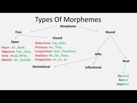 أنواع الـ(morphemes) و شرح مبسط ,