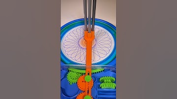 Hand stencil meets machine: Perfect Spirograph flow! #shorts #loopart #spirograph