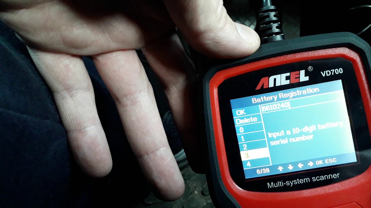 Регистрация аккумулятора Skoda Octavia. Vag Seat Audi VW. Ancel VD700
