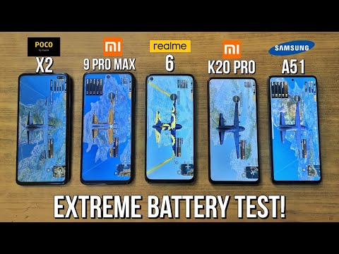 Redmi Note 9 Pro Max vs Poco X2 vs Realme 6 vs K20 Pro vs Samsung A51 Extreme Battery Test! ????