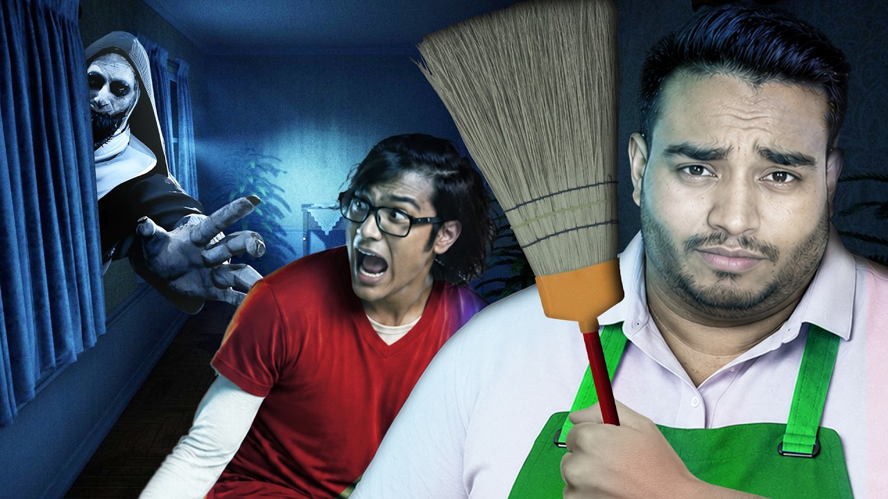 We had to clean a HAUNTED HOUSE!