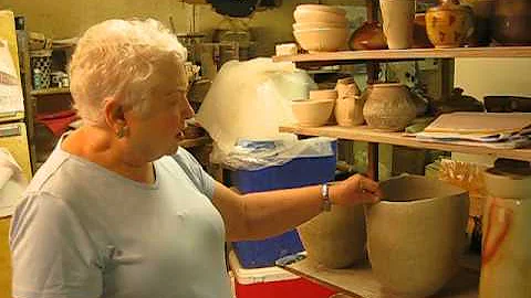 Ceramist CC Bookout at her studio in Riverhead, NY.