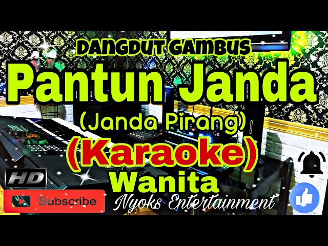 PANTUN JANDA (KARAOKE) Dangdut Gambus || Nada Wanita || CIS minor class=
