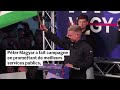 Législatives en Hongrie : Péter Magyar, l'opposant de Viktor Orban, donne son dernier discours
