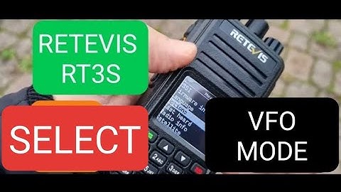 RETEVIS RT3S/MD380 VFO Mode
