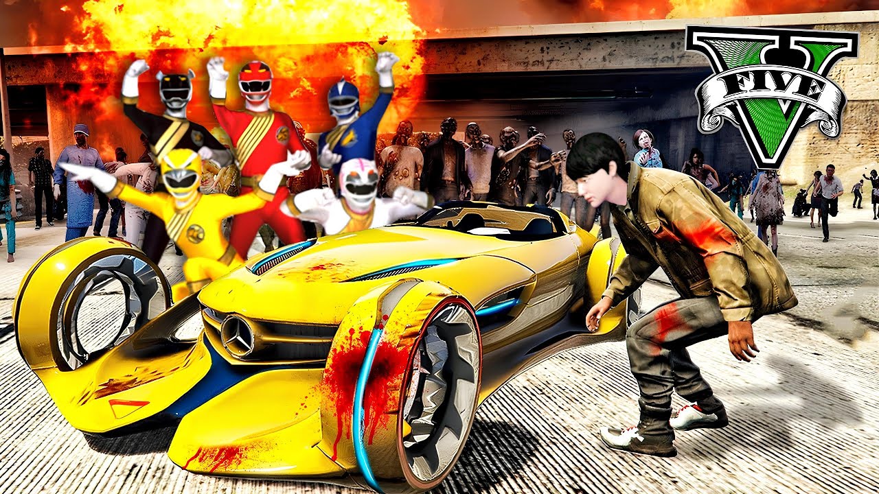 Power Ranger Moving Zombie Raptor Zombie တွေဖွက်ထားတဲ့ Power Ranger Cars တွေကိုရှာဖွေခဲ့တယ် | Power ...