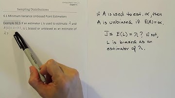 How to tell if an estimator is biased or unbiased, example 92.5