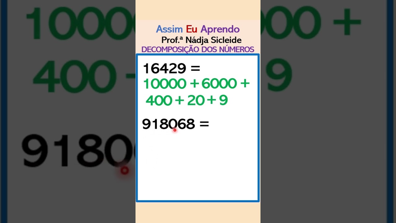 🌟APRENDA COMO DECOMPOR UM NÚMERO GRANDE 