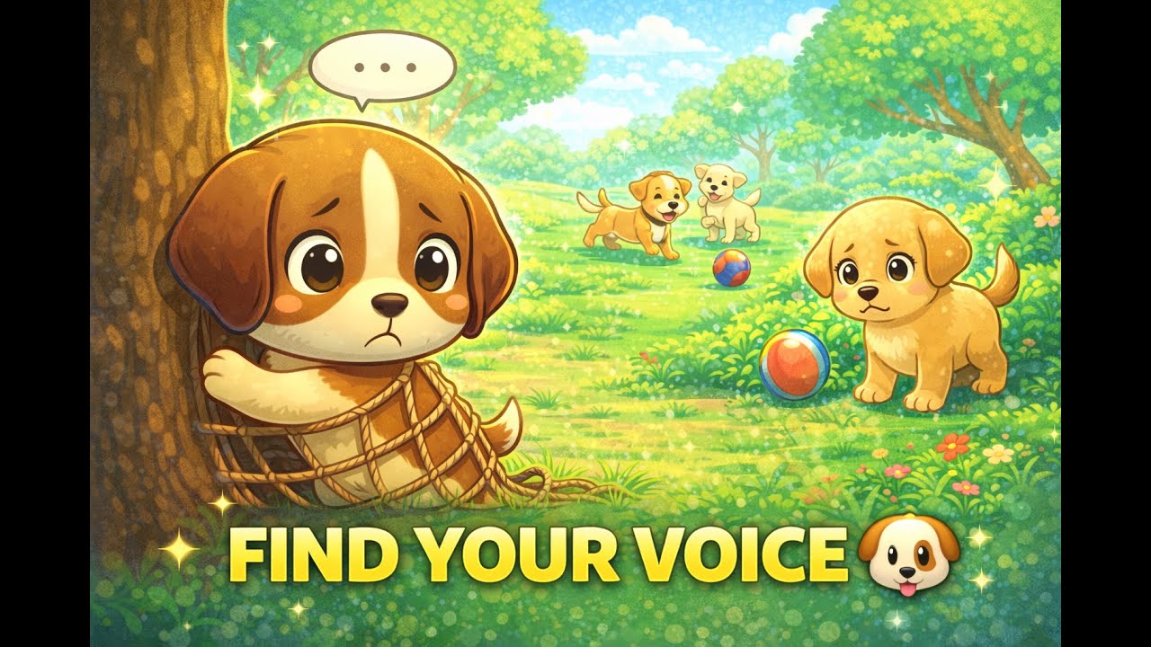 The Shy Puppy Who Found His Bark 🐶 | Confidence Story for Kids | Moral Story