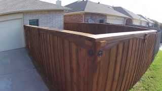 Here is a 6 foot board on board fence with trim and topcap built in Denton Texas. We can build you one just like it. Call us. 940-239-