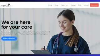 How to make a Hospital website landing page using HTML and CSS step by step | HTML CSS tutorial