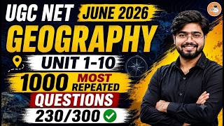 UGC NET Geography Marathon Class | UGC NET Geography 1000 Most Expected Questions by Swapnil Sir