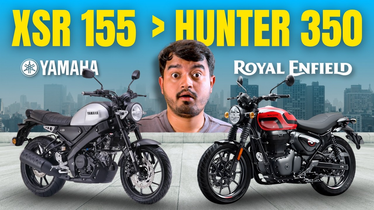 XSR 155 vs Hunter 350 🤯 155cc वाली 350cc से बेहतर? Yamaha vs Royal Enfield