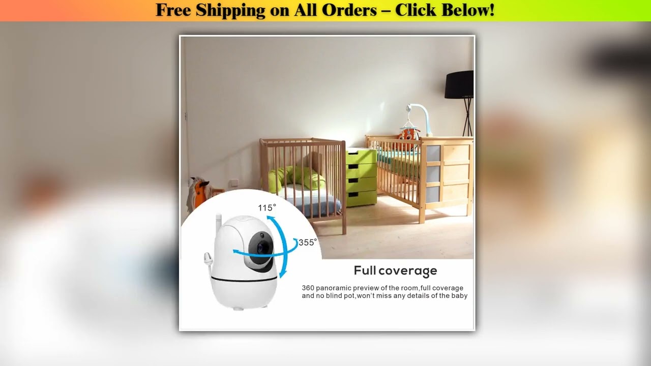 Babystar 5 inch Video Baby Monitor with Two Camera and Audio, Night Vision, 4X Zoom, 1000ft Range