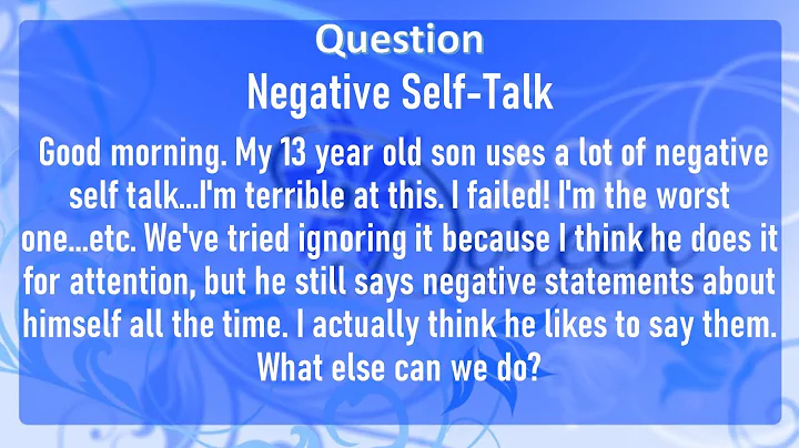 Ask Dr. Doreen: Negative Self-Talk