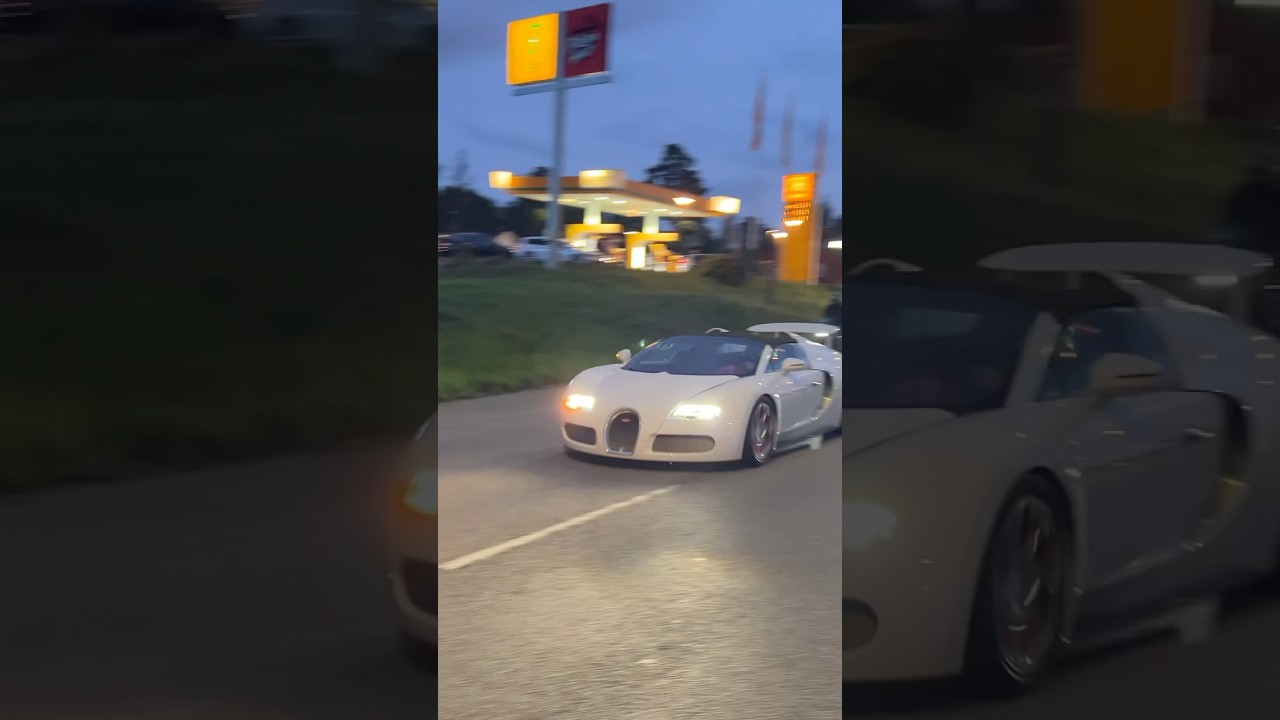 The Boss Bugatti Veyron 16.4 Grand Sport leaving a car meet in style! 