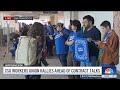CSU workers union rally at San Francisco State as contract talks continue