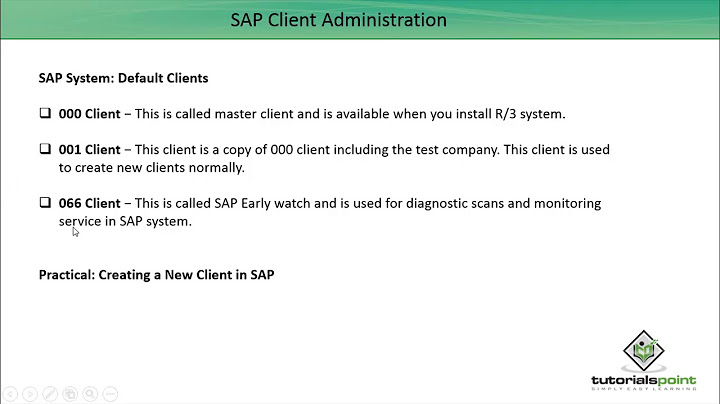 SAP Basis - Creating a Client