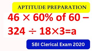 46 ร 60% of 60 โ 324 รท 18ร3=a