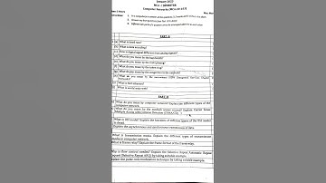 Previous year question paper MCA 1st Sem (subject - computer network) YMCA  #previousyearquestions