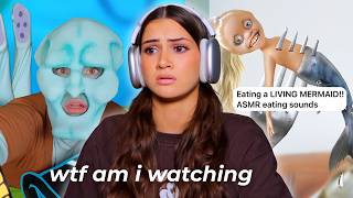 watching the weirdest ASMR videos on the internet