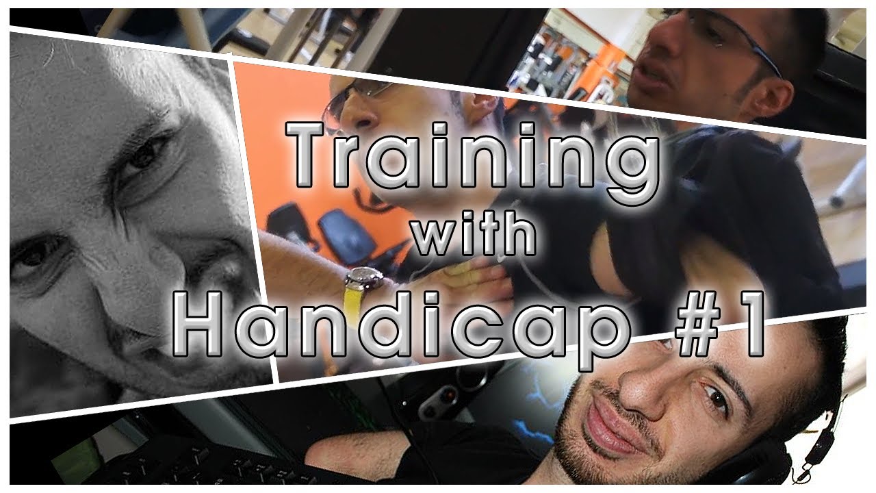 work out with disability macs handless gamer is training from a