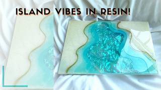 DIY Resin Island Tray | Ocean Epoxy Resin Home Décor